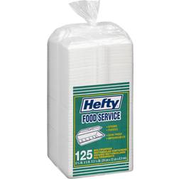 Hefty Disposable Plates Food Service Containers 9.75x5x3.25" 125-pack