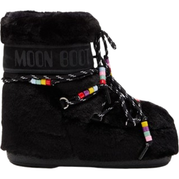 Moon Boot Icon Low Faux-Fur Beads Boots - Black