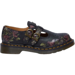 Dr. Martens 8065 Decayed Roses Nappa Mary Jane Shoes - Black