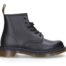 Dr. Martens 101 Black Stitch Smooth Leather Ankle Boots - Black