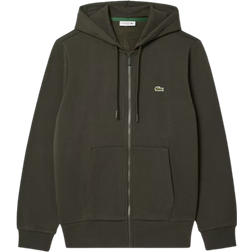 Lacoste Fleece Hoodie With Zip - Khaki Green