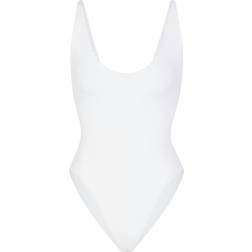 SKIMS Signature Swim Scoop Neck One Piece Swimsuit - Snow