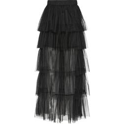 Pieces Shelby Tiered Maxi Skirt - Black