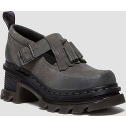 Dr. Martens Corran Waxy Suede Mary Jane Heeled Shoes - Gray