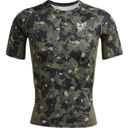 Under Armour Men's Heatgear Printed Short Sleeve T-shirt - Marine Od Green/White