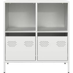 vidaXL Cold-Rolled Steel White Skænk 68x73.5cm