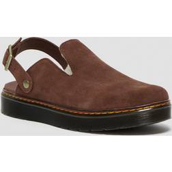 Dr. Martens Suede Forede Uld Træsko Med Guldkant - Brun