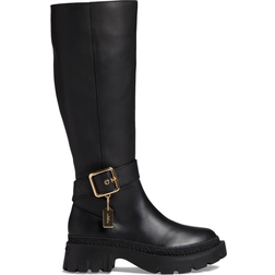 Coach James Buckle Detail Leather Knee High Boots