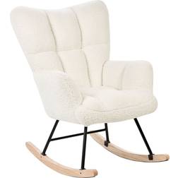 Beliani Oulu White Rocking Chair 104cm