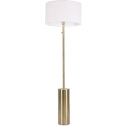 ValueLights Lexy Antique Brass/White Floor Lamp 150cm