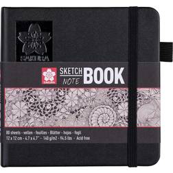 Sakura Sketch Notebook Black 12x12cm 140g 80 sheets