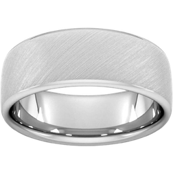 Goldsmiths D Shape Standard Diagonal Wedding Ring 8mm - Platinum