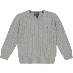 Polo Ralph Lauren Kid's Cable Knit Cotton Sweater - Heather Grey