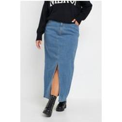 Yours Blue Denim Stretch Maxi Skirt - Women's