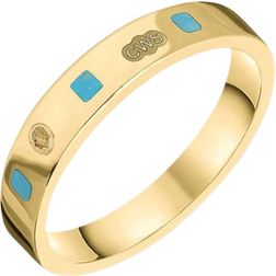 C. W. Sellors King's Coronation Ring - Gold/Turquoise