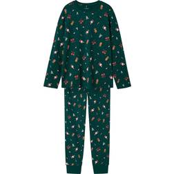 Name It Kid's Vismas Christmas Nightset - Botanical Garden (13234977)