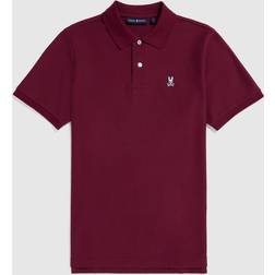 Psycho Bunny Mens Classic Pique Polo Shirt - Crimson