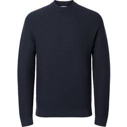 Selected Homme Slhtion L Knit Structure Mock Neck Str