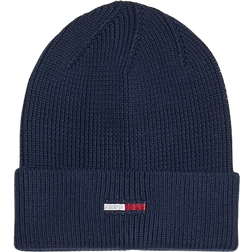 Tommy Hilfiger Elongated Flag Rib Knit Beanie - Dark Night Navy