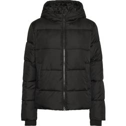 Pieces Pcbee New Short Puffer Jacket - Musta