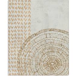 Stupell Boho Fractal Patterns Beige Wall Decor 36x48"