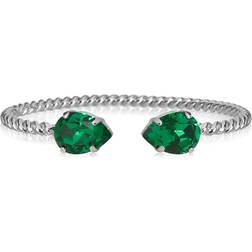 Caroline Svedbom Mini Drop Bracelet Rhodium - Majestic Green