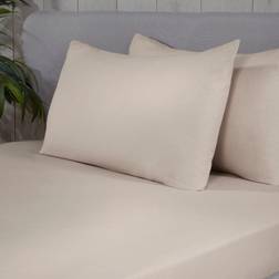 Sleepdown Brushed Flannelette Luxury Bed Sheet Beige (190x90cm)