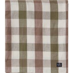 Lexington Checked Linen/Cotton Dug Brun, Grøn (250x150cm)