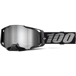 100% Crossbril Armega Gespiegeld Zilver Lens - Zwart