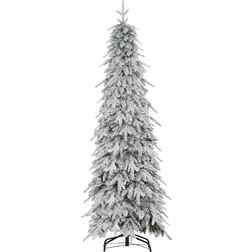 Homcom Flocked Pencil Green Christmas Tree 180cm