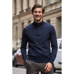 Bläck Menton Half Zip Stickade Tröjor -