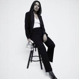River Island High Rise Wide Leg Jeans - Black