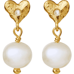 Maanesten Alia Earrings - Gold/Moonstone/Pearls