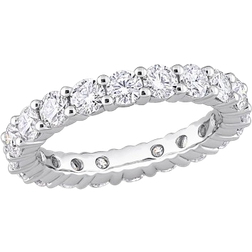 Gem & Harmony Anniversary Band Ring - Silver/Moissanite