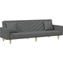 vidaXL Cama De Dark Grey Sofa 220cm 2Stk. Zweisitzer