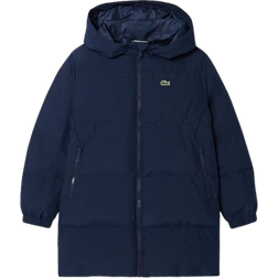 Lacoste Doudoune Longue À Capuche Taille 6 ans Bleu Nuit