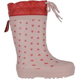 Angulus Rubber Boots with Wool Lining - Rose Hearts