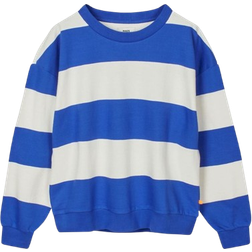Mads Nørgaard Airy Sweat Stripe Denver Sweatshirt - Amparo Blue/Cloud Dancer
