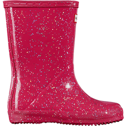 Hunter Kid's First Classic Giant Glitter Wellington Boots - Military Red