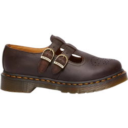 Dr. Martens 8065 Crazy Horse Leather Mary Jane Shoes - Dark Brown