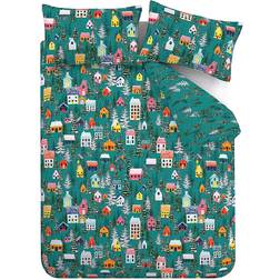 Catherine Lansfield Festive Forest Reversible Duvet Cover Green (200x135cm)