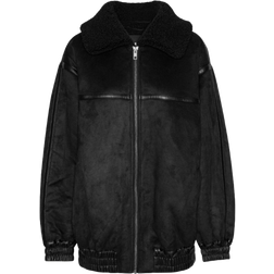 ROTATE Birger Christensen Oversized Bomber Jacket - Black