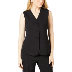 Dorothy Perkins Button Tab Detail Waistcoat - Black