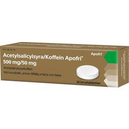 Acetylsalicylsyra/Koffein Apofri 500 mg/50 mg 20 st Tablett