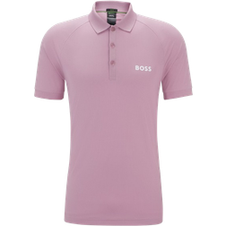 HUGO BOSS Patteo X Matteo Berrettini Waffle Fabric Polo Shirt - Light Purple