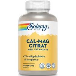 Solaray Cal-Mag Citrate with Vitamin D 180 st