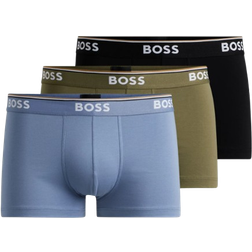 HUGO BOSS Power Trunks 3-pack - Black/Green/Light Blue