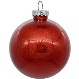 Vickerman Clear Ball Red Christmas Tree Ornament 10.2cm 6pcs