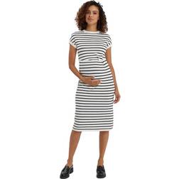 Nom Maternity Lydia Sweater Dress Striped Black/White