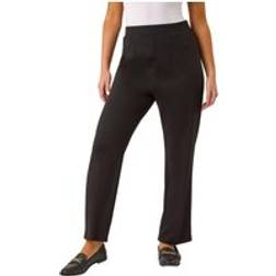 Roman Petite Straight Leg Ponte Stretch Trouser - Black
